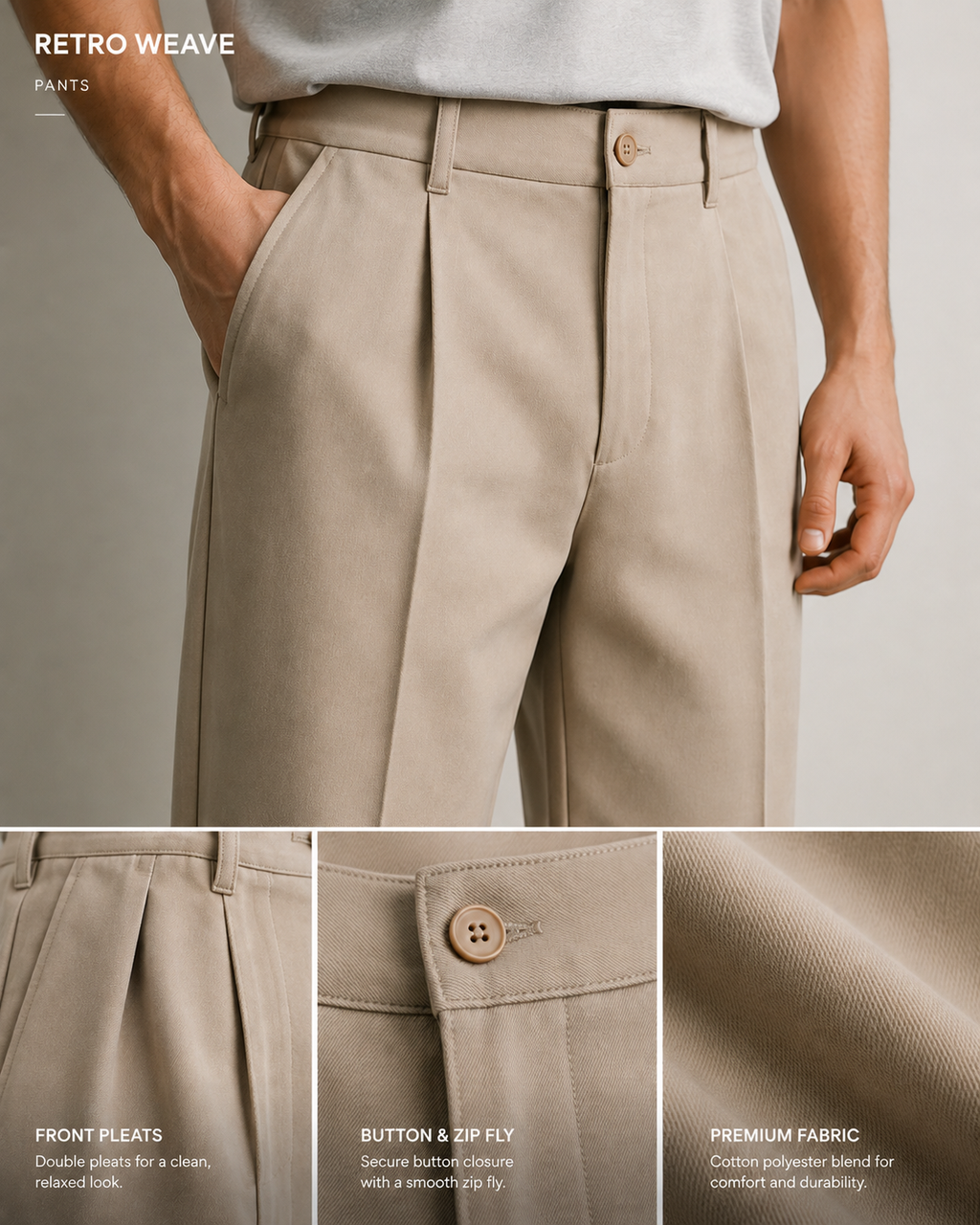 Essential Pleated Trousers